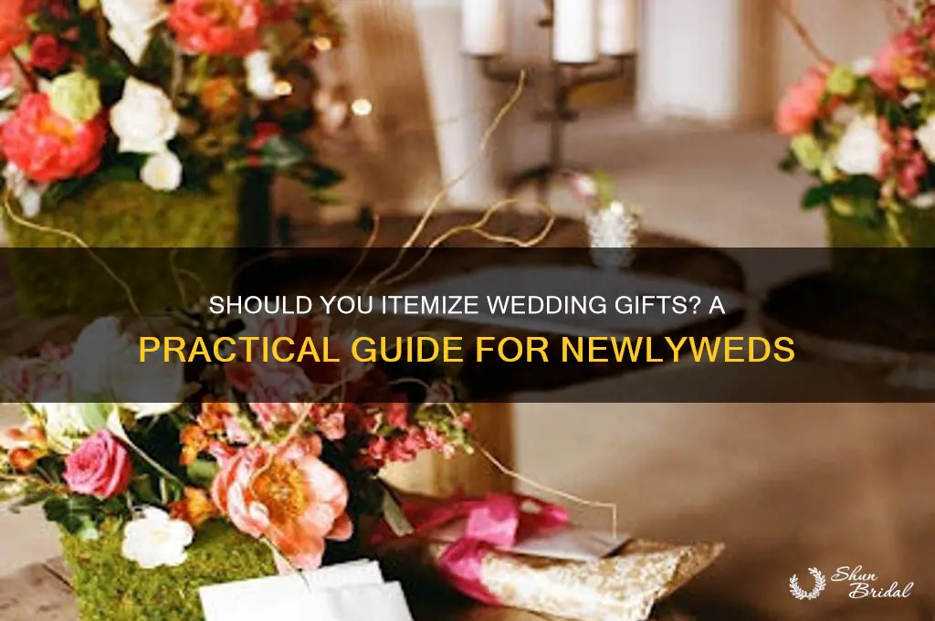 do i have to itemize my wedding gifts