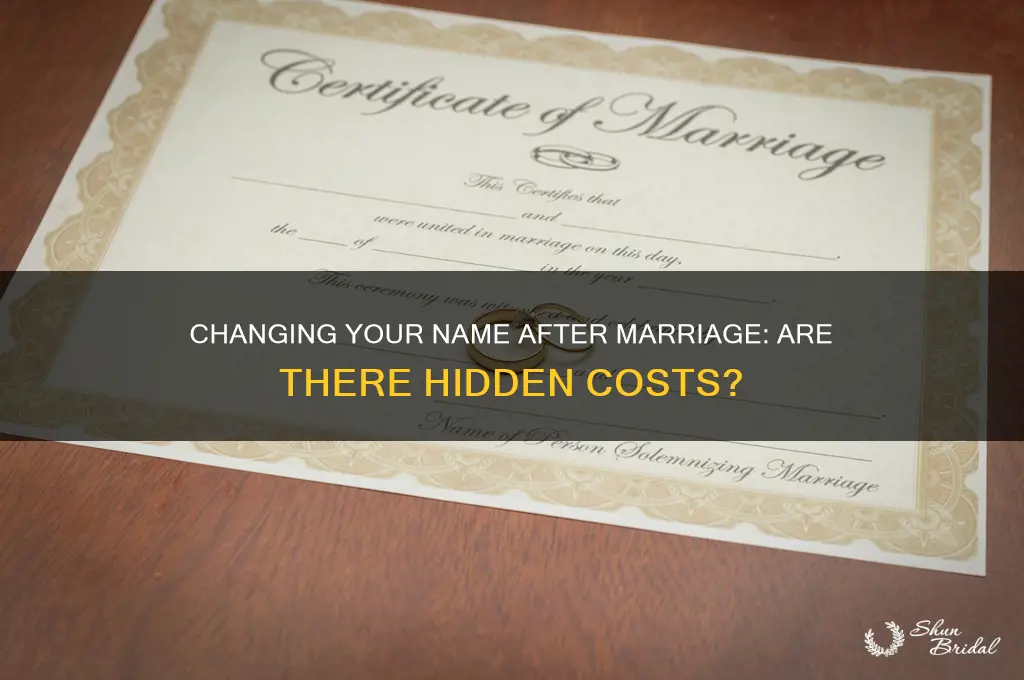 do I have to pay to change my name wedding
