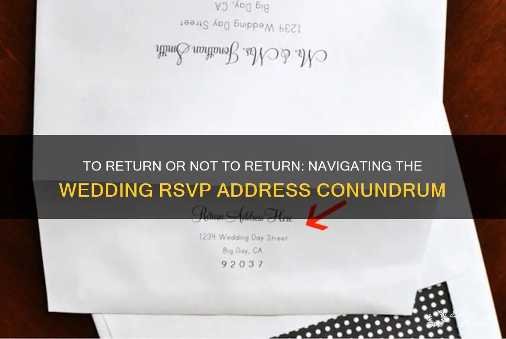 do I have to write return address on wedding rsvp