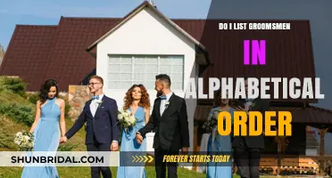 Groomsmen Listing Order: Alphabetical or Personal Preference?