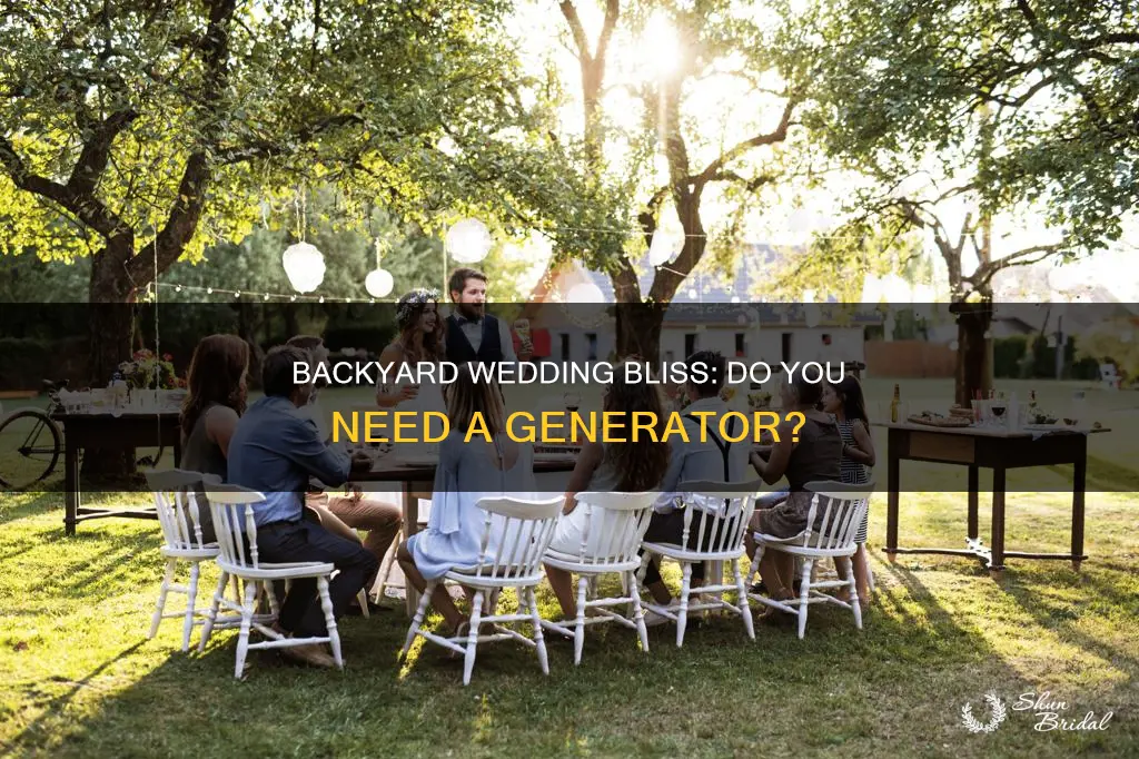 do I need a generator for backyard wedding