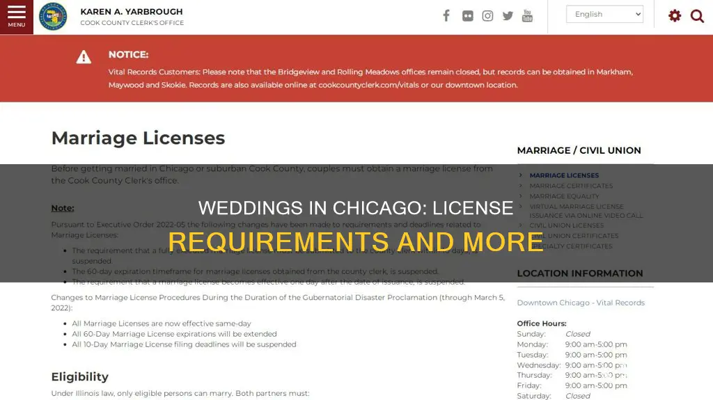 do I need a licnse to be wed in Chicago