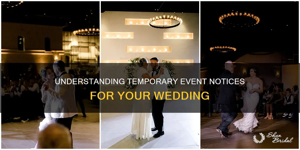 do I need a temporary event notice for a wedding