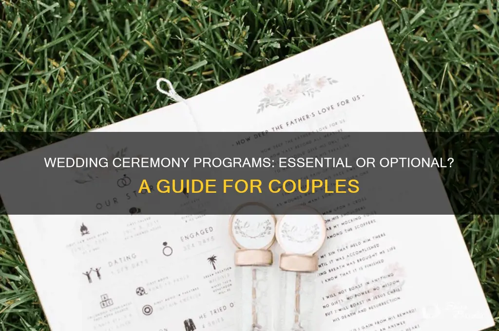 do I need a wedding ceremony program