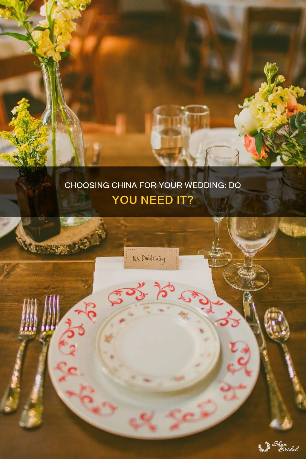 do I need china for my wedding