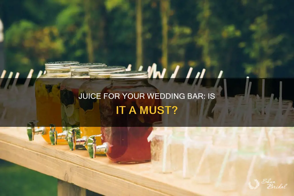 do I need juice for wedding bar