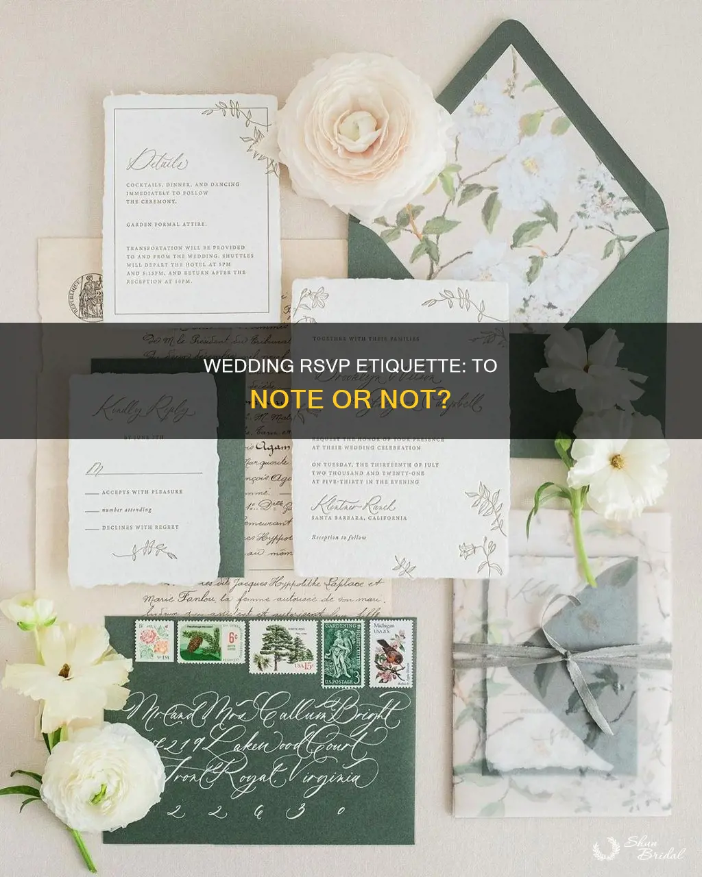 do I need to include a note with wedding rsvp