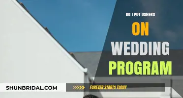 Wedding Programs: Ushers, To Include or Not?