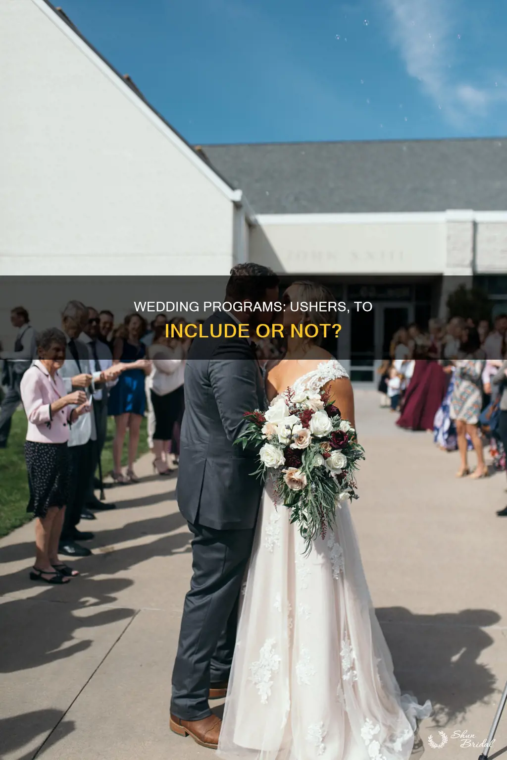 do I put ushers on wedding program