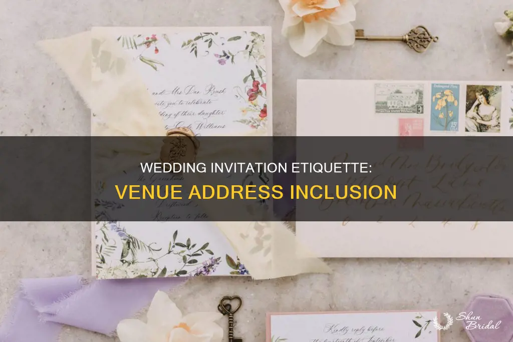 do I put venue address on wedding invitations