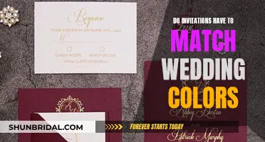 Invitations and Wedding Colors: To Match or Not?