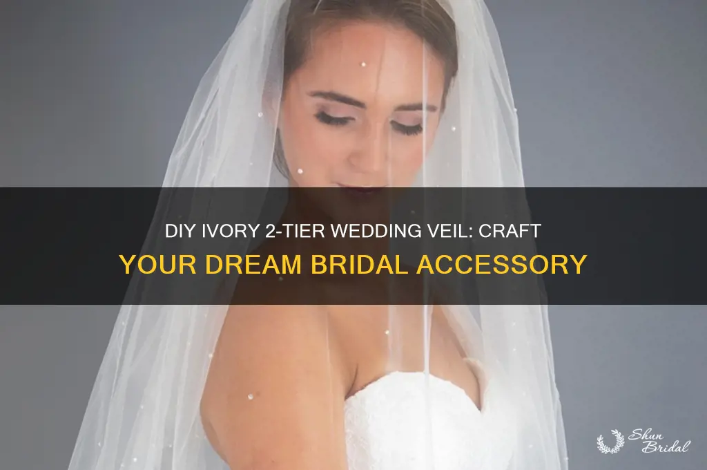 do it yourself 2 tier wedding veil ivory