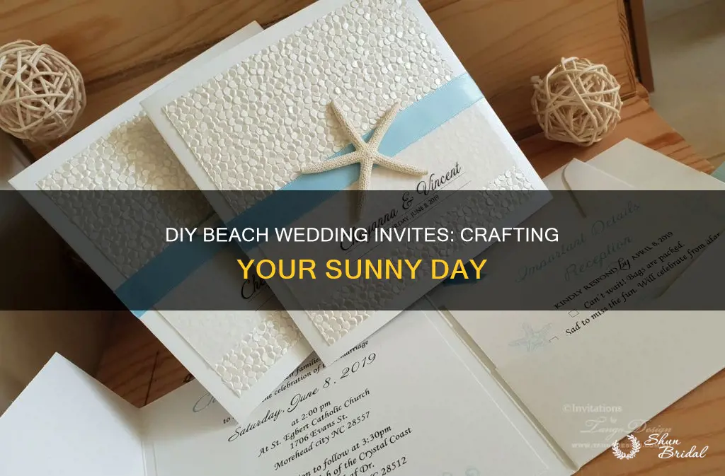 do it yourself beach wedding invitation kits