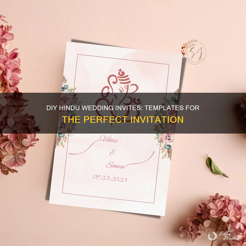 do it yourself hindu wedding invitations templates