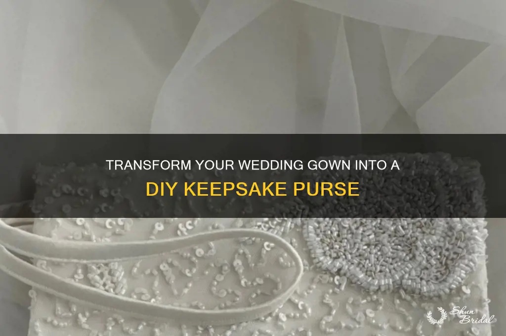 do it yourself purse from wedding gown