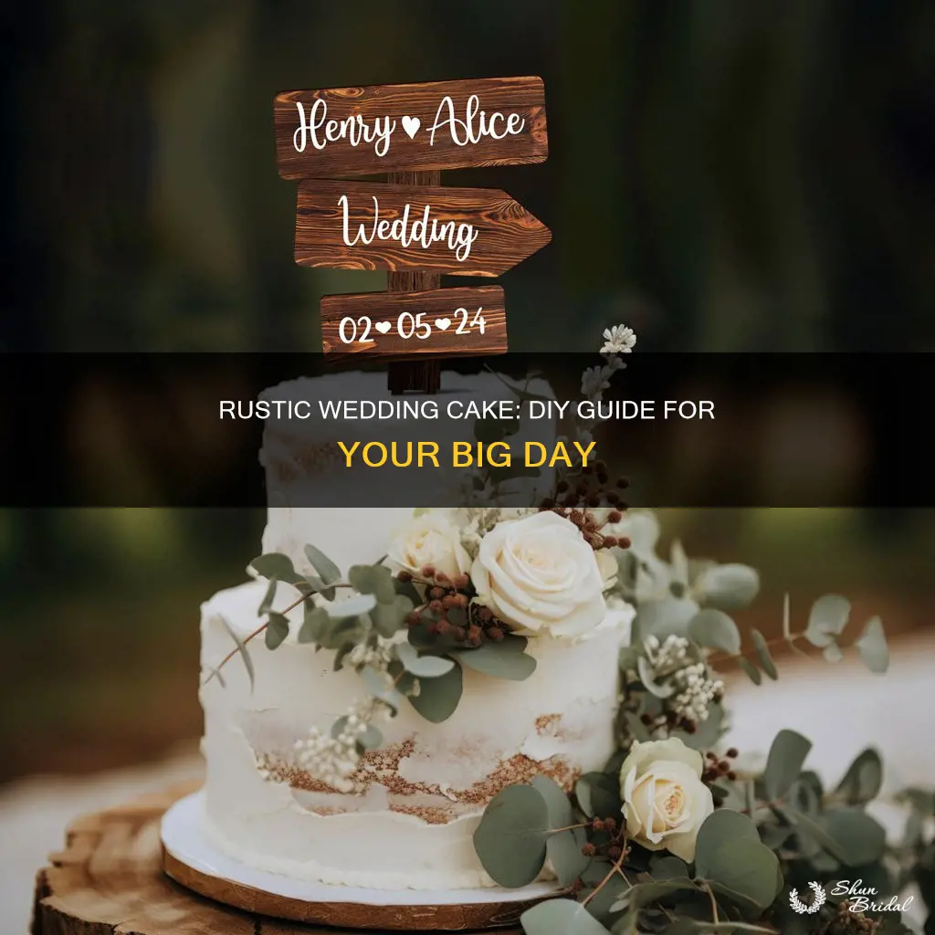 do it yourself rustic wedding cake