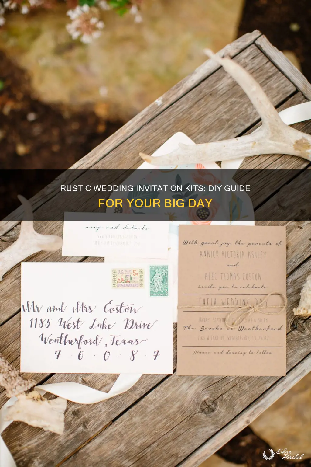 do it yourself rustic wedding invitation kits