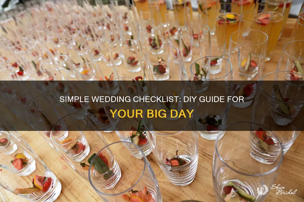 do it yourself simple wedding checklist