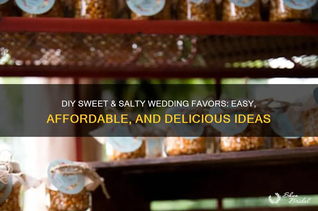 do it yourself sweet and salty wedding party favors