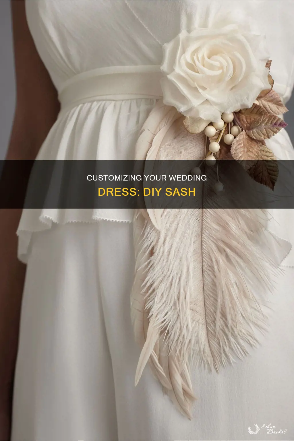 do it yourself wedding dress sash