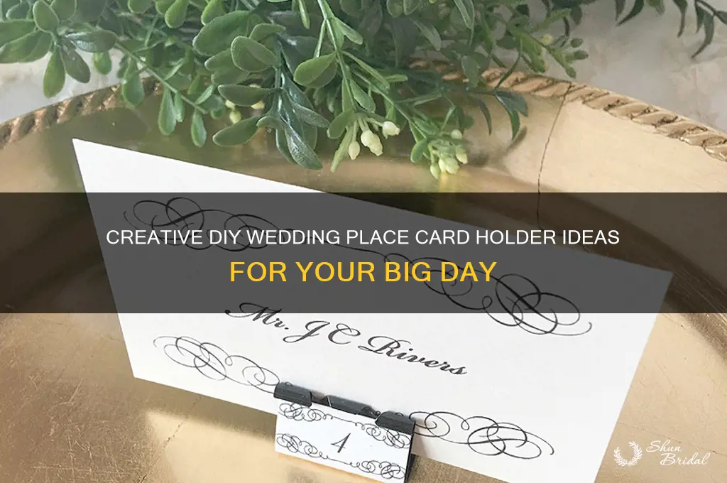 do it yourself wedding place card holder ideas