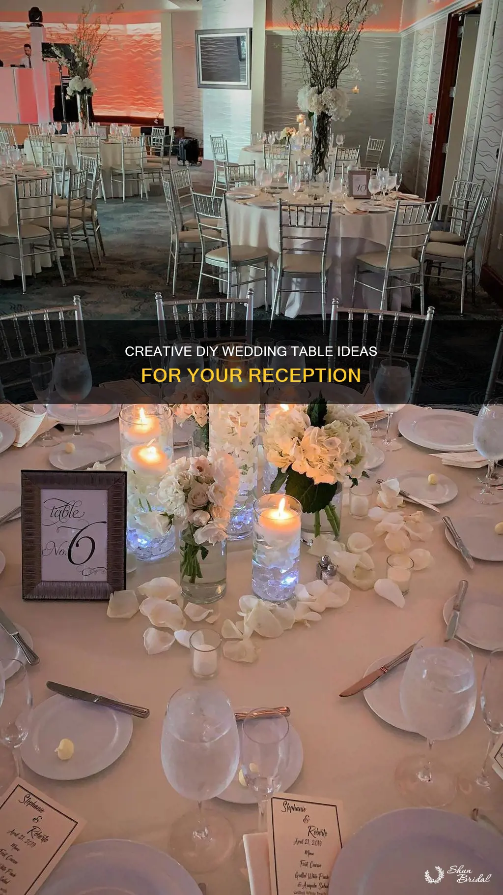 do it yourself wedding reception table ideas
