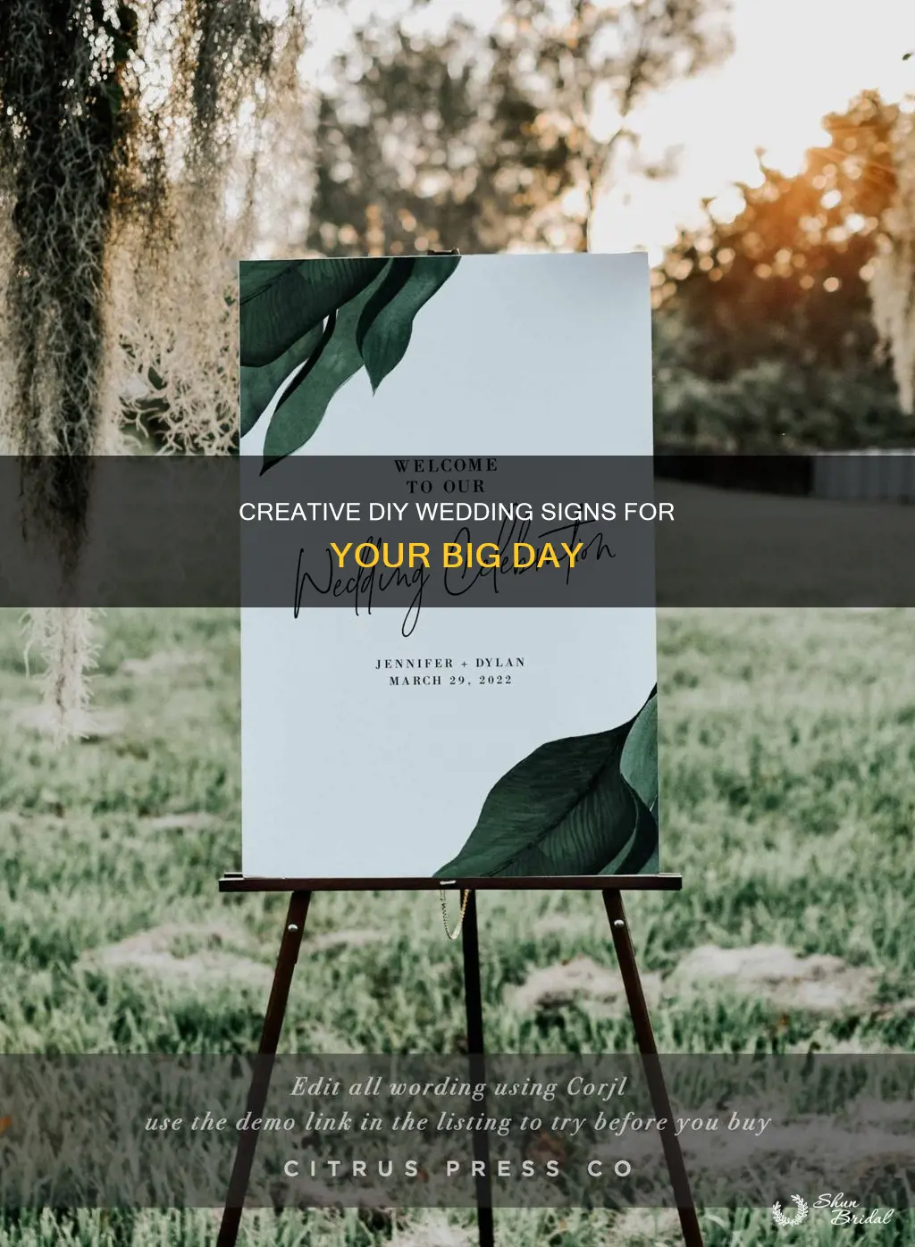 do it yourself wedding signs