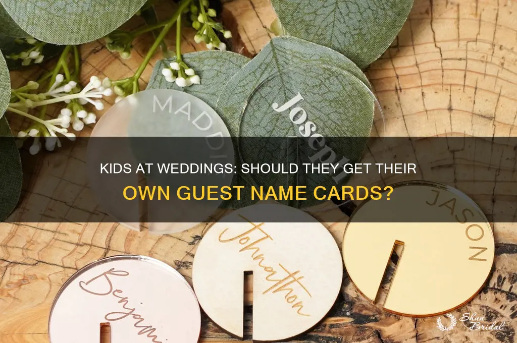 do kids get own guest name card at wedding