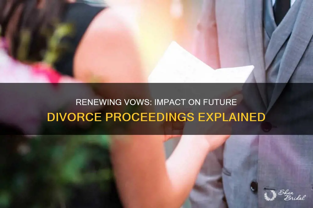 do marital vow renewals affect future divorce proceedings