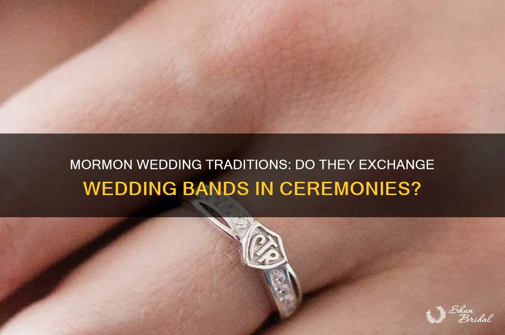 do mormons exchange wedding bands at the ceremony