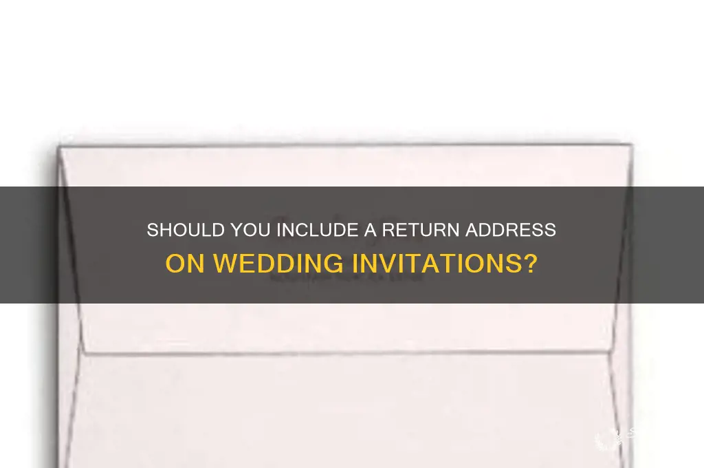 do most people write in return address on wedding
