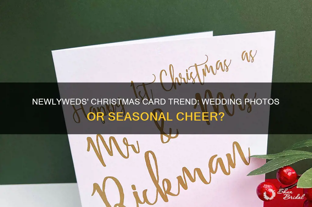 do newlyweds put wedding picture on christmas card