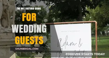 Respecting Privacy: Elegant Do Not Disturb Signs for Wedding Guests