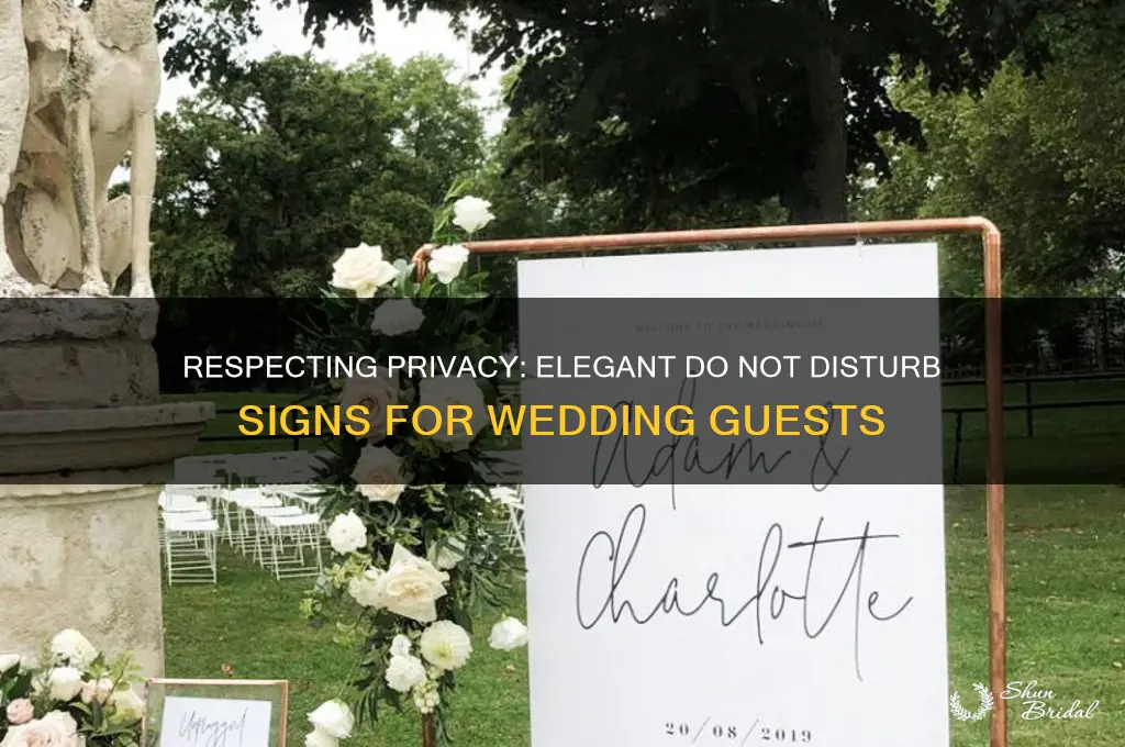 do not disturb signs for wedding guests