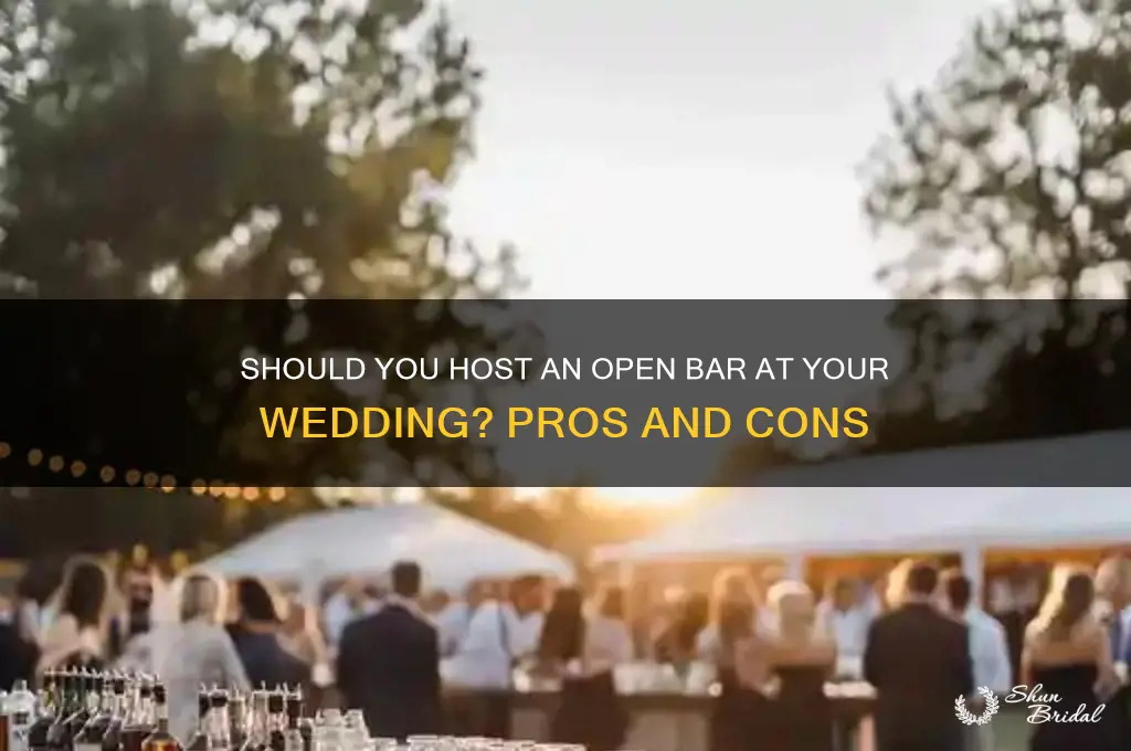 do open bars at weddings card