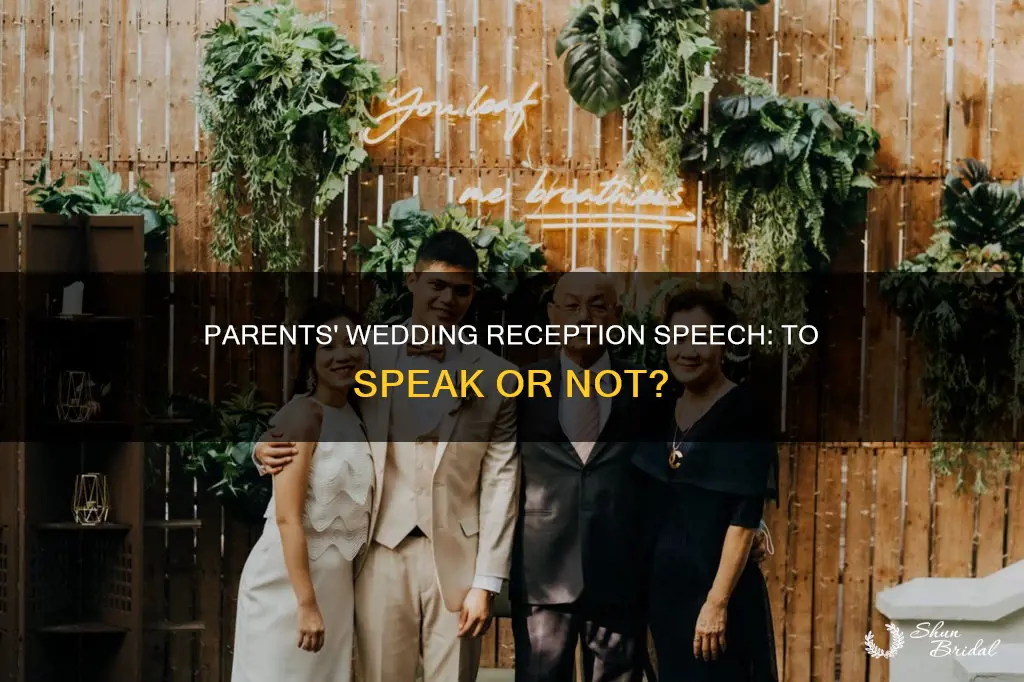 do parents speak at wedding reception