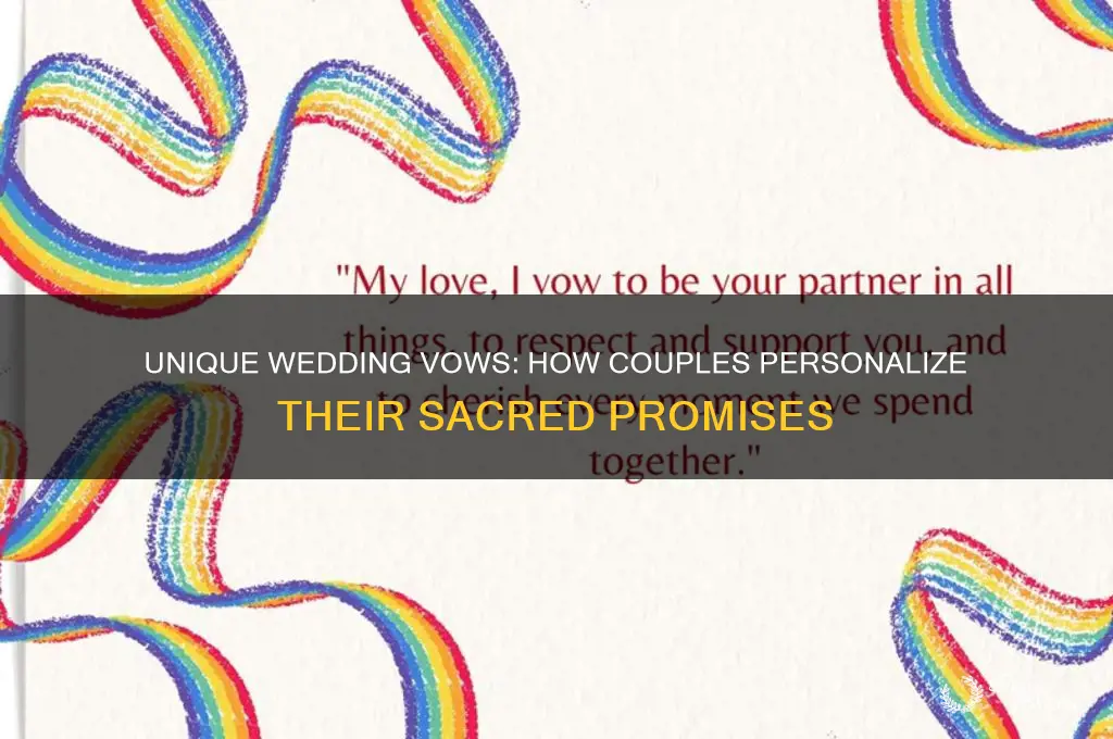 do people do different wedding vows