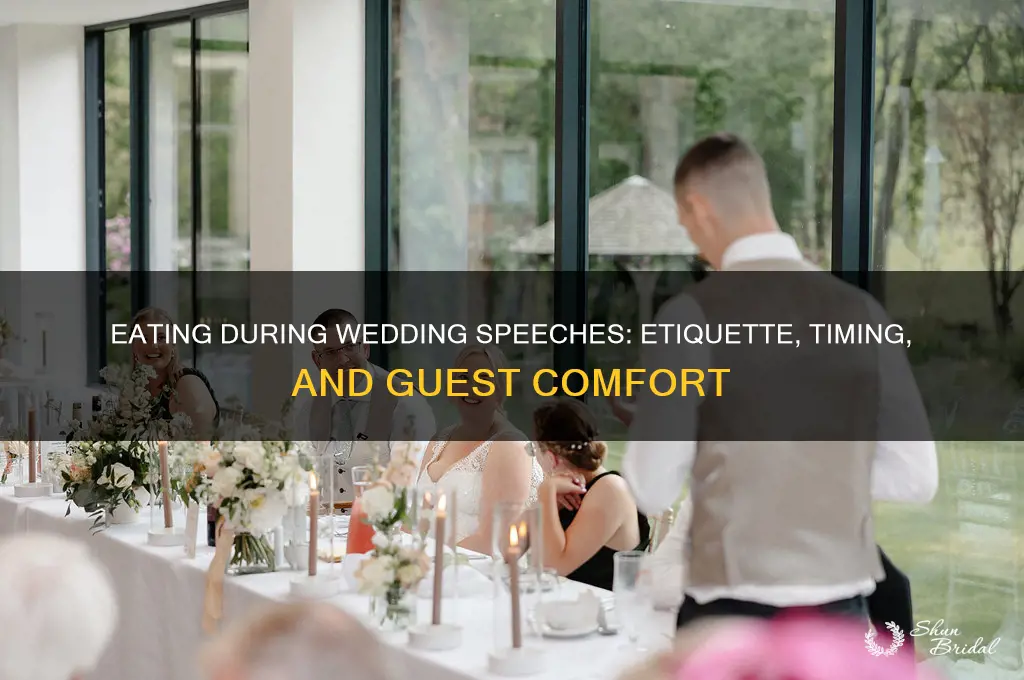 do people eat during wedding speeches
