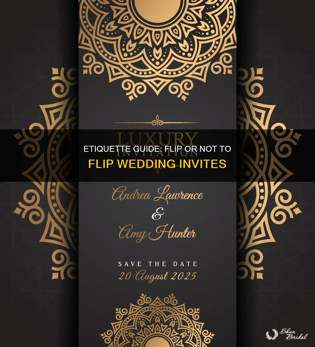 do people flip over wedding invitations