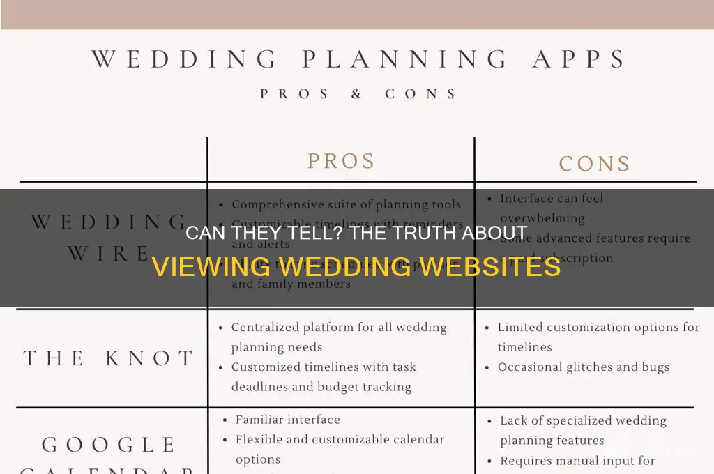 do people know when you look at their wedding website