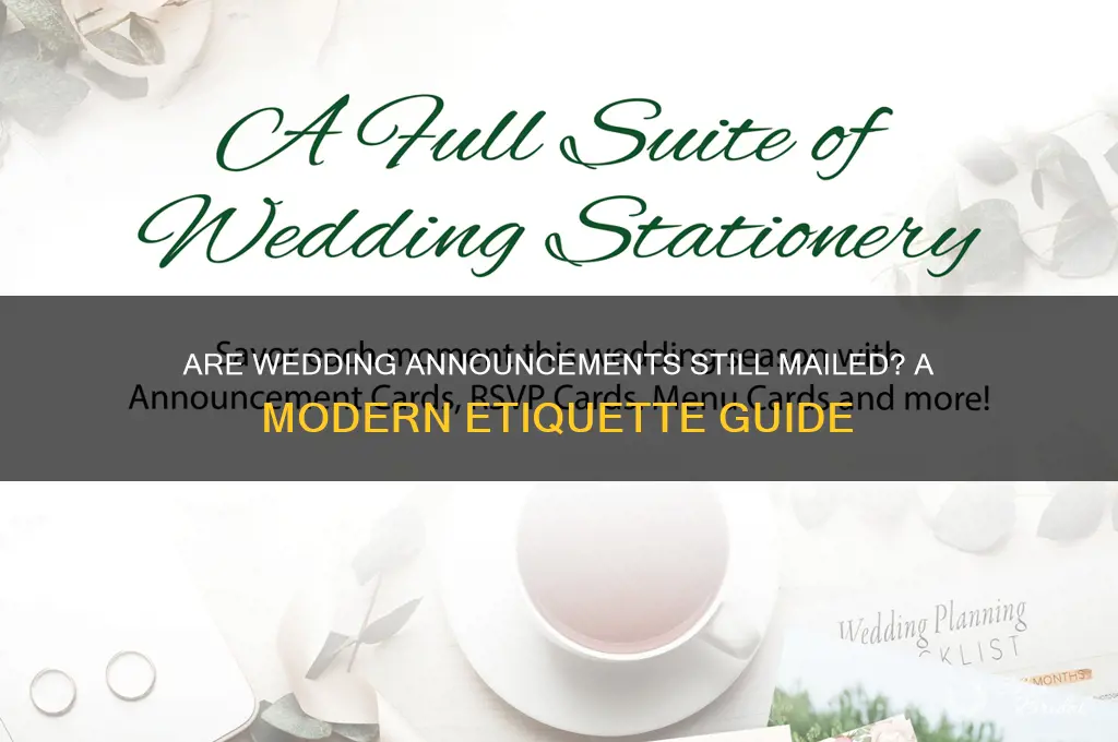 do people mail wedding announcements