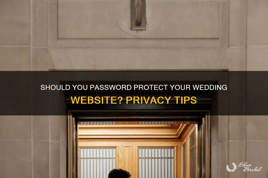 do people password protect wedding website