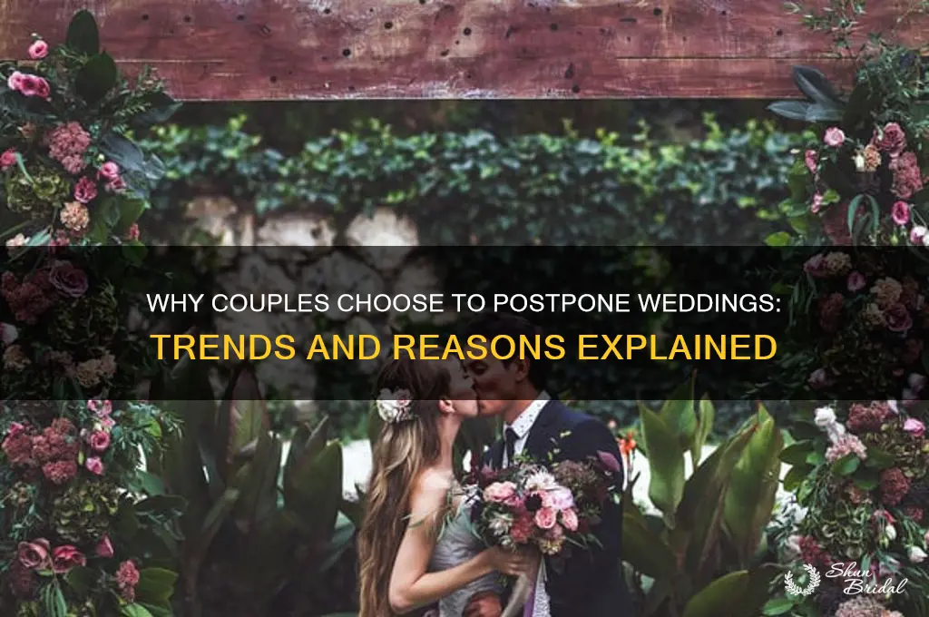 do people postpone weddings to a later date