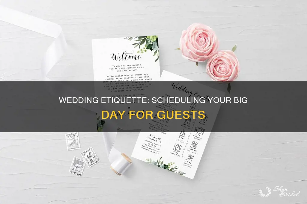 do people put schedule on wedding invitation