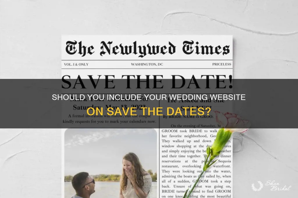 do people put wedding websites on save the deates