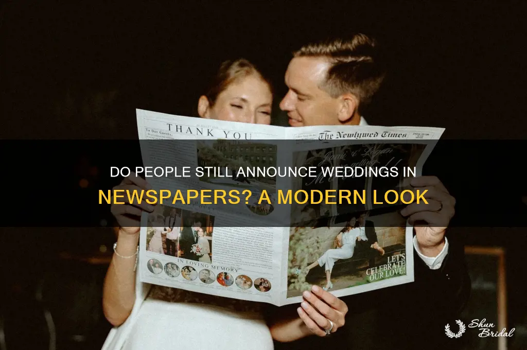 do people put weddings in the newspaper