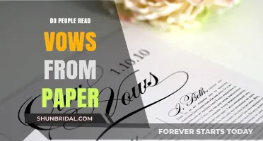 Do People Read Vows from Paper? Exploring Wedding Traditions
