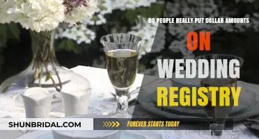 Dollar Amounts on Wedding Registries: Tacky or Practical?