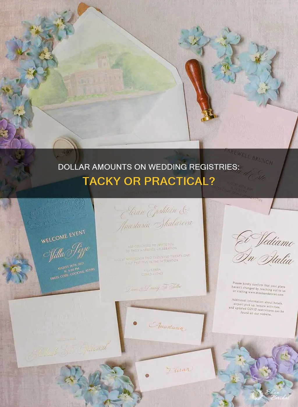 do people really put dollar amounts on wedding registry