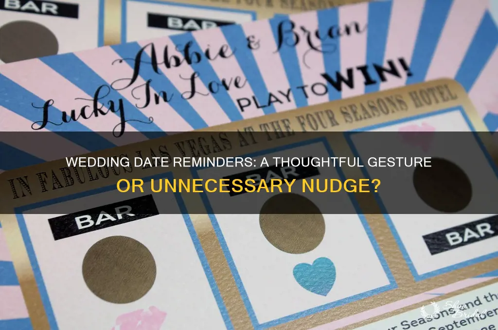 do people send out wedding date reminders